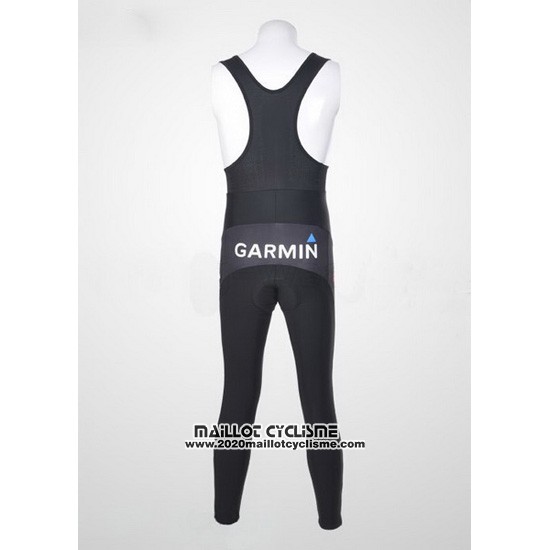 2011 Maillot Ciclismo Garmin Cervelo Blanc et Noir Manches Longues et Cuissard